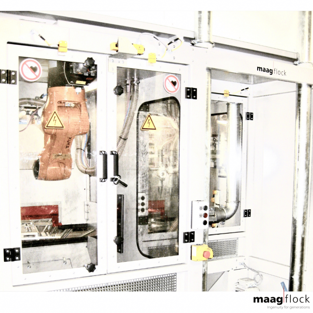 Adhesive Application Unit For Corner PostFlocking Maag Flock GmbH