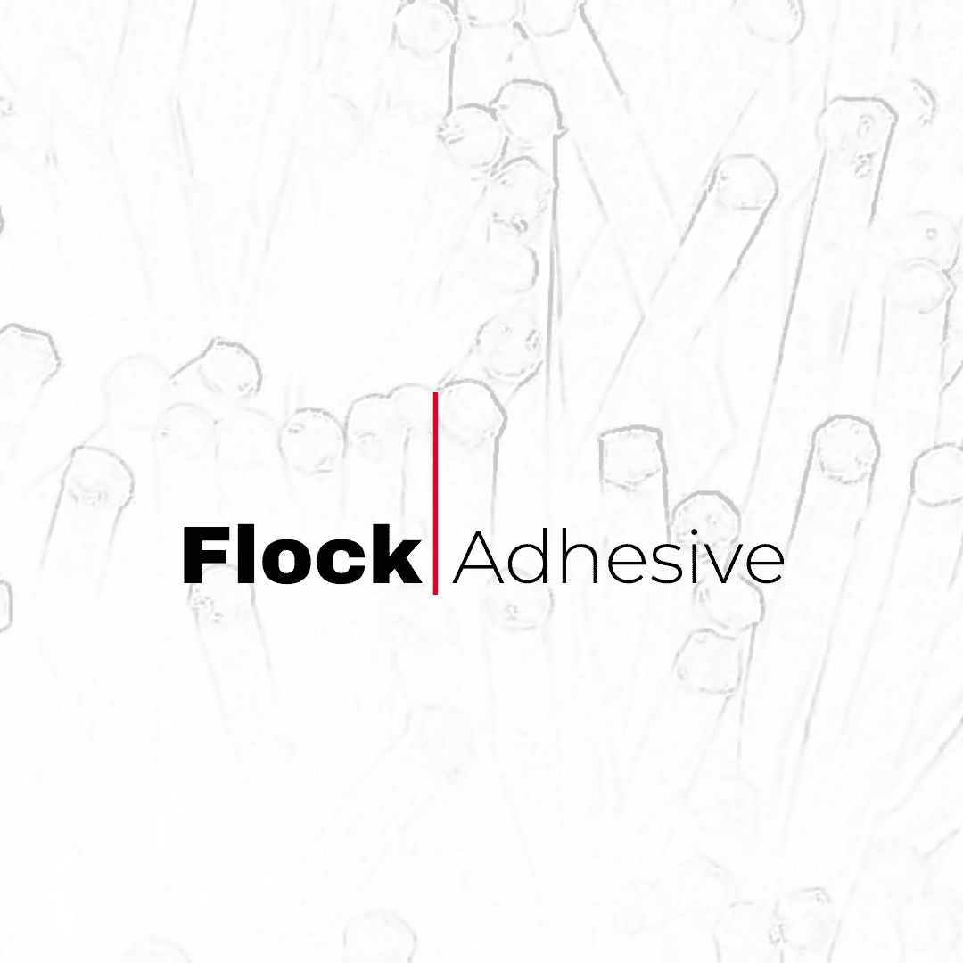 Flock and adhesive