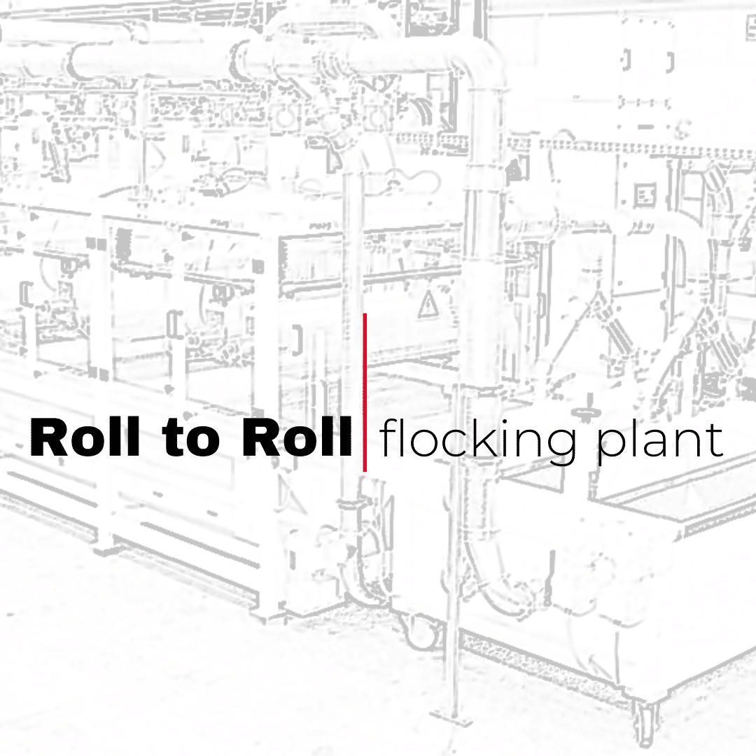 Roll to roll Flocking plant